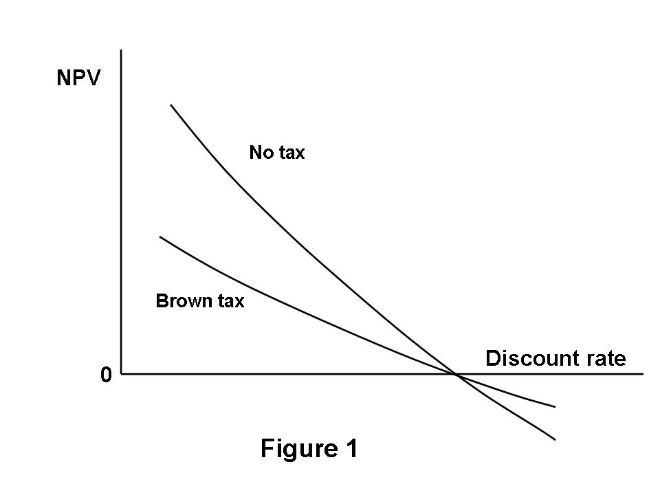 NPV before and after Brown Tax